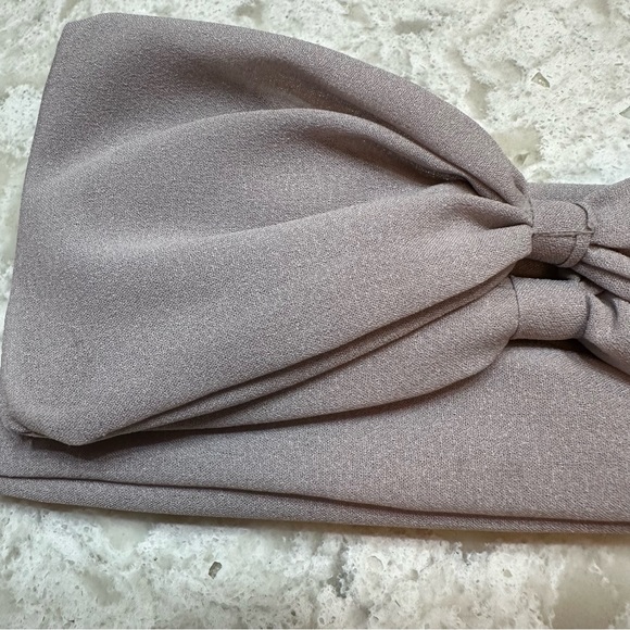 Hair Wrap Tie Bow Wire Headband Grey - Picture 4 of 4